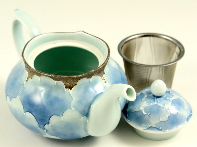 プラチナ牡丹(総柄) (U)輪花小ポット